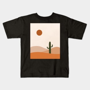 Cactus in the desert sand Kids T-Shirt